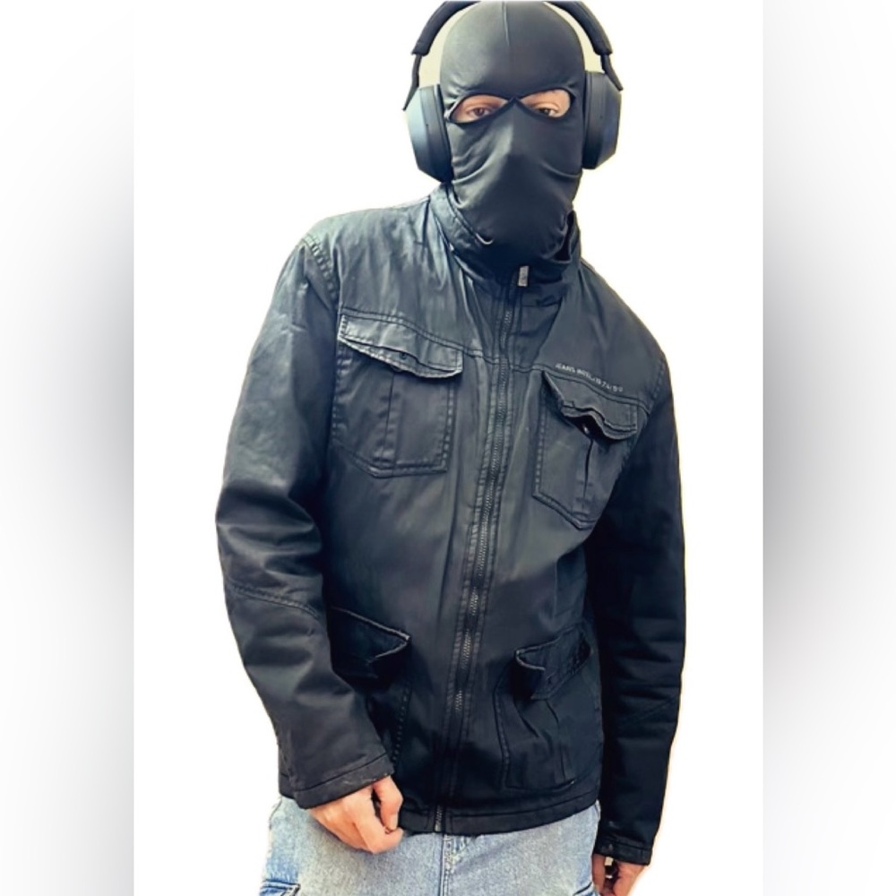 Jack & Jones Black Military Biker Jacket